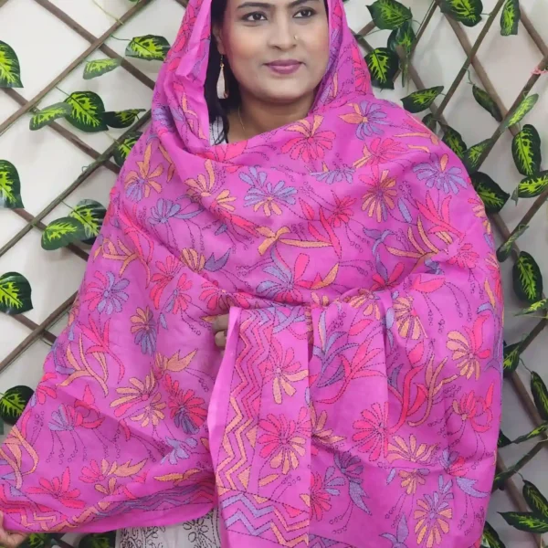 Hater Kajer Orna – Traditional Cotton Dupatta for Prayer & Gift