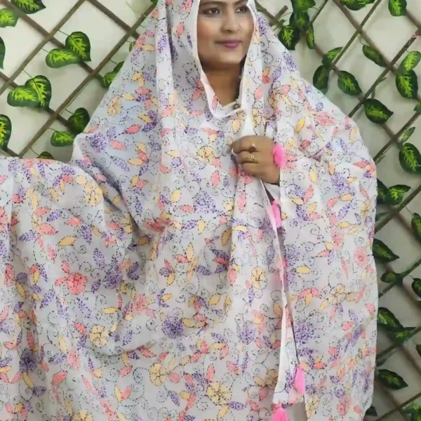 hand embroidered orna, namaji orna, cotton orna, 5 hat orna, 2.5 hat orna, prayer hand embroidered orna, cotton scarf, Muslim orna, prayer scarf, handmade scarf, modest fashion, Islamic gift, everyday hijab, soft cotton orna, 5 hand scarf, long cotton orna, Eid special orna, gift for her, Cotton Pride orna, Bangladeshi handmade scarf