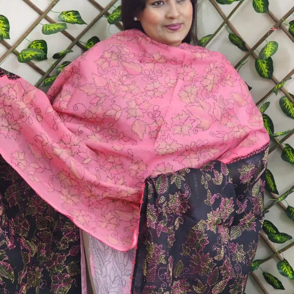 Cotton Orna with Heritage Hand Embroidery Pattern