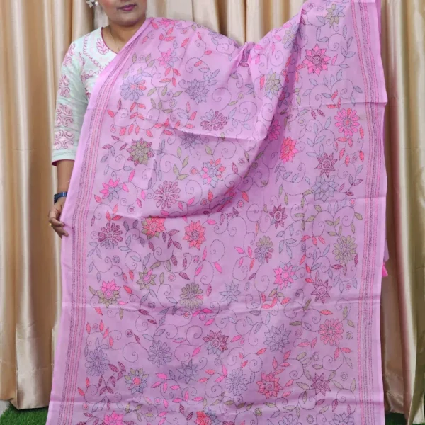 Hand Embroidery Cotton Dupatta –Fabric Edition
