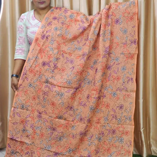 Vibrant Cotton Orna with traditional Hand Embroidery