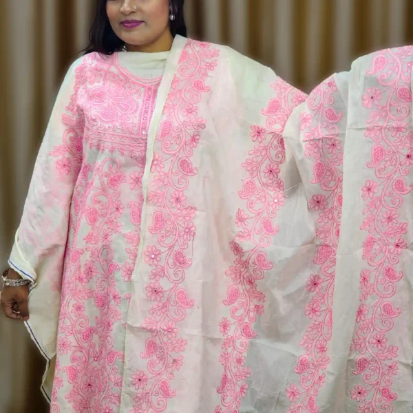Off-white cotton dress bangladesh, buy cotton dress online, handloom cotton kurti, summer cotton outfit, artisan-made cotton clothing, eco fashion, boho white cotton dress, breathable cotton dress for women, slow fashion bangladesh
