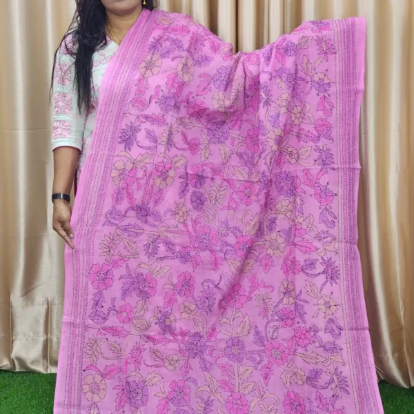 Pink Cotton Orna – Exclusive Hand Embroidery Touch
