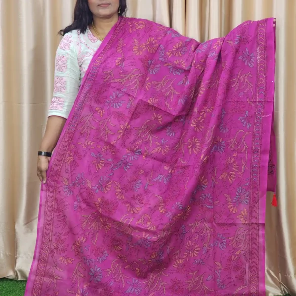 Hand Embroidered Cotton Orna – A Symbol of Bangladeshi Heritage & Grace