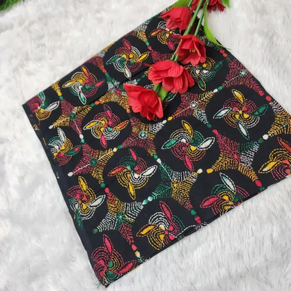 Comfort Fit Blouse Piece with Traditional Hand Embroidery