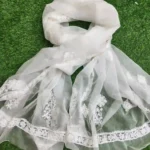 Pure Moslin White Dupatta