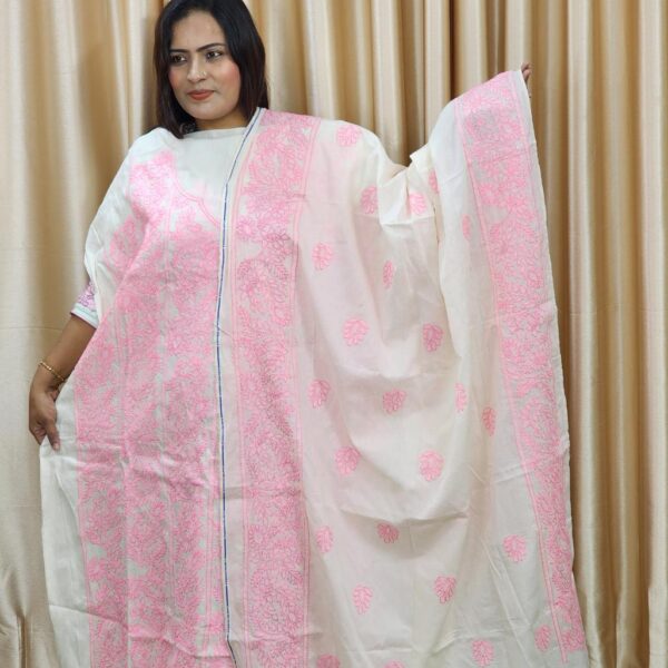 Elegant Pure White Handloom Cotton Dress for Women – Stylish & Handmade with Love