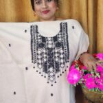 Andi Cotton Single Kamiz With Parshi Work