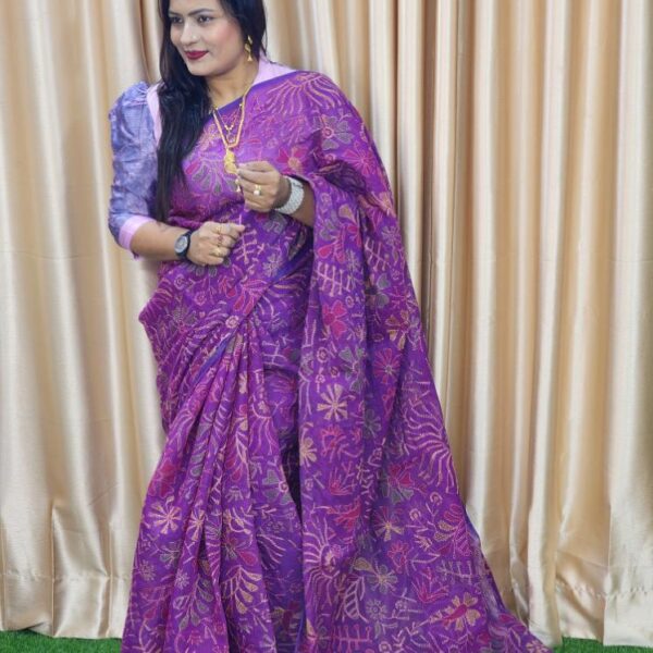 Exclusive Hand Work Half Silk Saree | Elegant Party & Wedding Collection