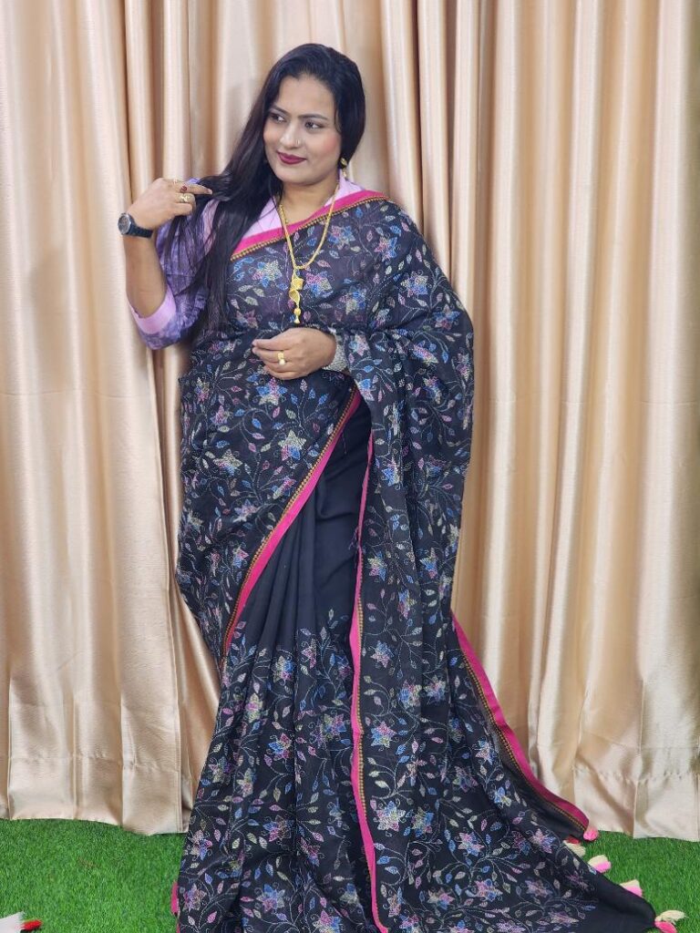 Exclusive Hand Work Half Silk Saree | Elegant Party & Wedding Collection