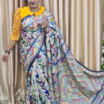 Rajshahi Silk Saree With Hand Embrodery Also Die Spry-Elegance BD