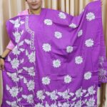 Unstitch Dress Heavy Work Purple