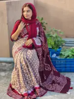 বাটিক সিল্ক শাড়ি - Mid Budget Luxury Saree - Image 2