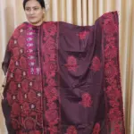 Bexy Cotton Lacknow Stitch Coffee Color Dress