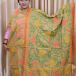 Hand Embroidery Cotton Bexy Unstitch Dress - Gold Color