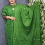 Cotton Unstitch Green Color With Hand Stitch