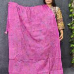 হাতের কাজ করা গোলাপি ওড়না