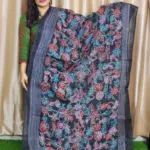 সুতি হাতের কাজের কালো ওড়না