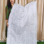 Hand Embroidery White Orna Latest Design For Gift