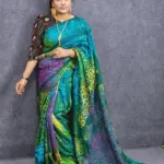 Batik Silk Saree Rainbow Colour
