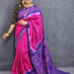Batik Magenta Colour Saree