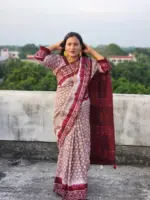 বাটিক সিল্ক শাড়ি - Mid Budget Luxury Saree - Image 4