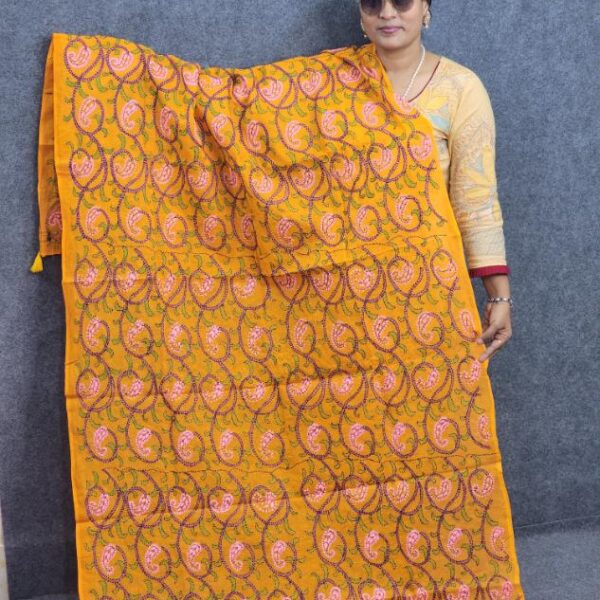 Mastered Yellow Color Cotton Orna