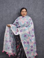 সাদা ওড়না - Hand Stitch White Orna - Image 2