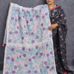 সাদা ওড়না - Hand Stitch White Orna