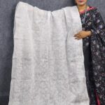 সাদা ওড়না - Hand Stitch White Orna
