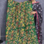Green Color Orna With Kantha Work