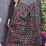 হাতের কাজ করা কালো ওড়না