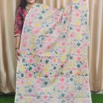 Hand Embroidery White Cotton Orna