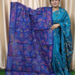 Hand Embroidery Blue Cotton Orna
