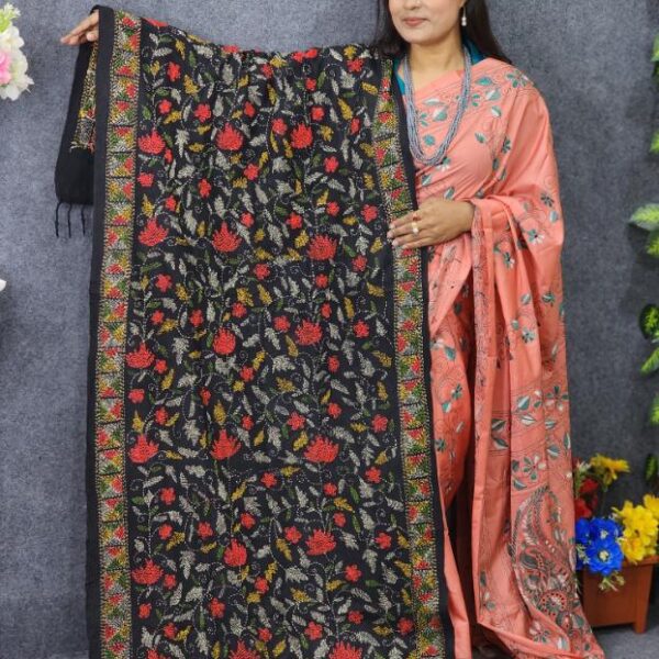 Black Color Hand Work Shawls - For Gift