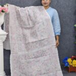 হাতের কাজের সাদা ওড়না