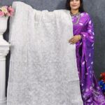 Solid White Exclusive Hand Work Orna-Trendy