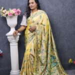 Pure Gold Color Saree For Women