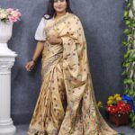 Light Golden Silk Saree