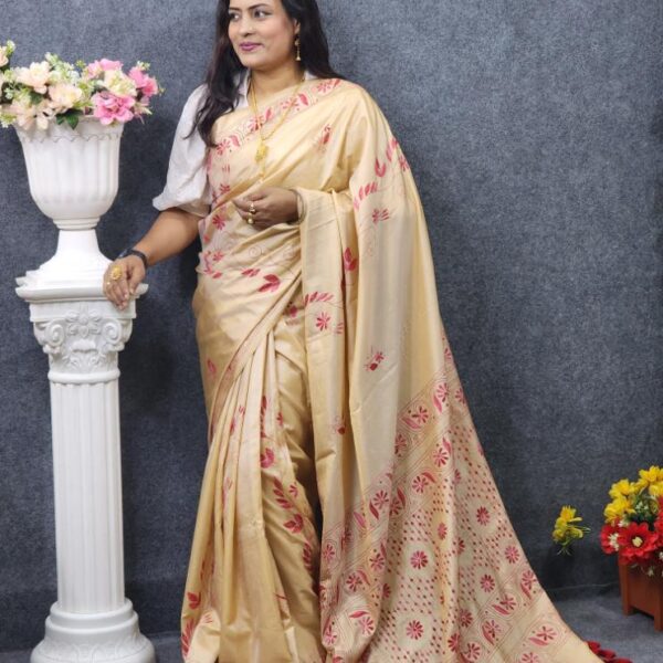 Exclusive Golden Color Silk Saree