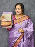 Luxury Gadwall Inspira Purple Saree On Smart Budget - Image 3