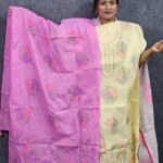 Hater Kajer Cotton Dress Ghee or Pink