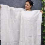 Cotton Premium Lacknow Stitch Unstitch White Dress