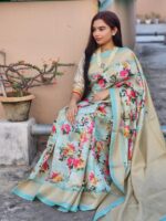 Elegant Digital Print Saree - Colour Pest