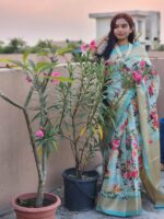 Elegant Digital Print Saree - Colour Pest - Image 2