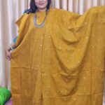 Solid Brown Unstitch Lucknow Dress