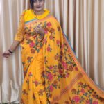 Hater Kajer Suti Saree Orenge