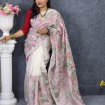 Cotton Havey Work White Saree