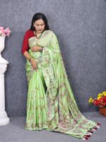 Exclusive Light Lemon Color Silk Saree - Image 2