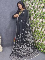 Z-Black Georgette Designer Saree